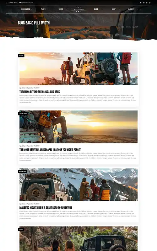 AllTerrain - Blog Basic Full Width