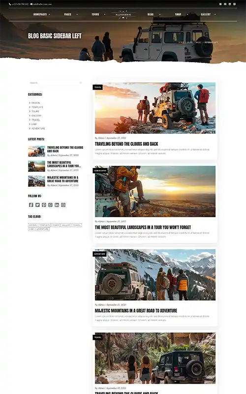 AllTerrain - Blog Basic Sidebar Left