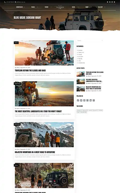 AllTerrain - Blog Basic Sidebar Right