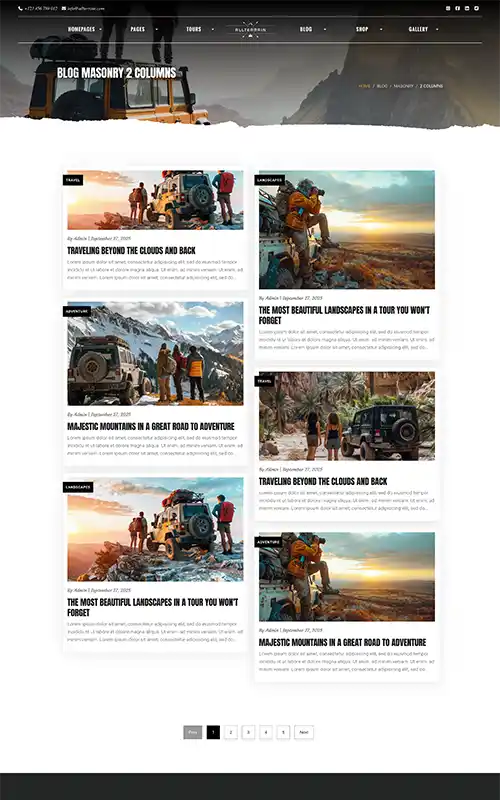 AllTerrain - Blog Masonry 2 Columns